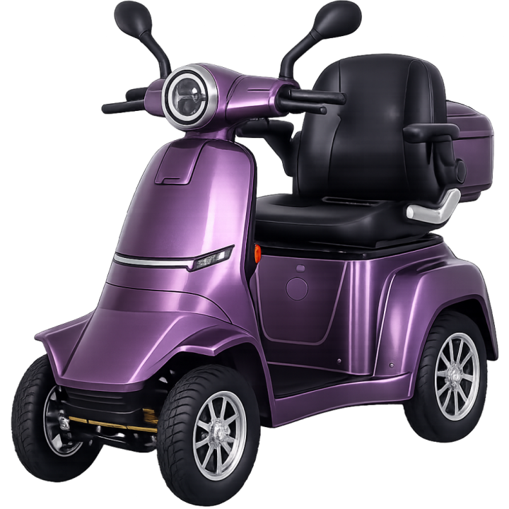 Elektrinis keturratis E-GO S4 violetinis